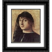 Antonello da Messina 2x Matted 20x24 Black Ornate Framed Art Print 'Portrait of a Man'