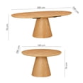 thumbnail image 2 of Ilios Innova | Mesa Extensible  de Madera 160 a 200 cm con Base Pedestal Cónica, Diseño Moderno para Comedor, 2 of 9