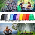 thumbnail image 6 of Muka Polyester Drawstring Backpack Bags Sports Cinch Sack Gym String Bags with PU Reinforced Corners-Green, 6 of 6