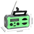 thumbnail image 2 of 4 Couleurs Solaire & Manivelle d'Urgence avec Banque d'Alimentation 8000mAh IPX3 Récepteur FM/AM/WB & Lampe de Poche LED (Modèle 328) Orange/vert/noir/gris, 2 of 8