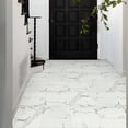 thumbnail image 3 of Lxcreat Vinyl Flooring Peel and Stick Floor Tile 12-in x 12-in Waterproof Removable Flooring Tiles for Rentals Bathroom Kitchen, White and Grey Marble Look, 3 of 6