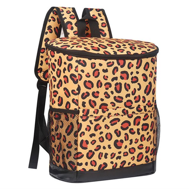 Mochila más fresca bolsa más fresca para acampar estampado de leopardo impermeable para playa senderismo barbacoa