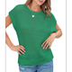 thumbnail image 3 of Top de Crochet con Cuello Redondo y Corta para Mujer, Color Verde Talla S, 3 of 8