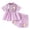 Purple-f, variant on Shadoumai Little Girls Summer Clothes Set Girls 2-Piece Outfit Casual T-Shirt Shorts Size 6-12 Years