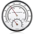 thumbnail image 1 of Sauna Thermometer Fahrenheit 4.9 inch 2 in 1 Metal Sauna Thermometer and Hygrometer with Hanging Hole, 1 of 5