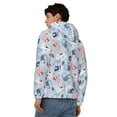thumbnail image 4 of Kdxio Cute Chameleons On Blue Print Men Hoodies Casual Hoodies for Men with Zip Pockets Full Zip Long Sleeve Sweatshirt Sports Hooded Jacket-Large, 4 of 5