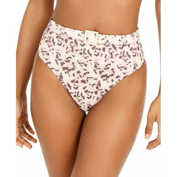 WeWoreWhat TORTOISE SHELL Emily Belted High-Waist Bikini Swim Bottom, US X-Large