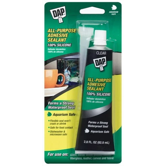 OPAL- Dap 00688 All-Purpose Adhesive Sealant, 100% Silicone, 2.8-Ounce Tube