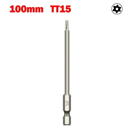 

100mm Hollow Torx Screwdriver Bit Hex Shank T6-T40 Tool For Exact Screw Unscrew