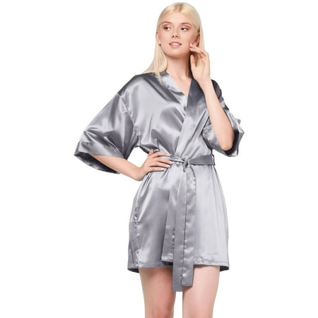 Turquaz Women s Bride Bridesmaids Silky Robe Satin Kimono Robes for Women Lingerie