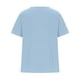 thumbnail image 5 of Mujeres Casual Algodón y Lino Top Impreso Manga Corta Botón Túnica Camiseta Blusa Tops Fridja  nalpqowj29400, 5 of 6