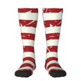 thumbnail image 1 of Fotbe Vintage American Flag Calcetas Divertidas Estampadas para Hombre y Mujer, Calcetas de Algodón hasta la Rodilla para Caminar, Correr, Enfermería y Embarazo, 1 of 6