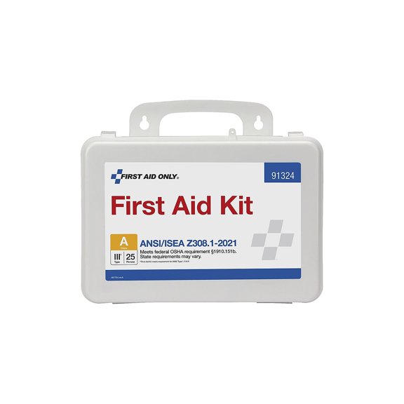 First Aid Kit and Housing, Plastic 94 Components, 25 People Served