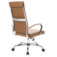 thumbnail image 4 of Pemberly Row High-Back Mid-Century Modern Leather Office Chair in Brown, 4 of 9