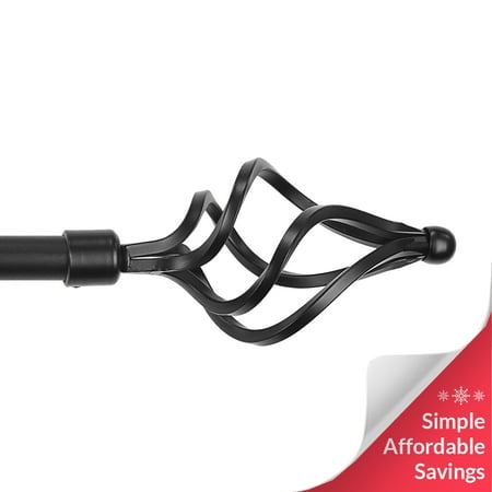 Chicology 3 4 Inch Diameter Curtain Rods Twisted Cage Finial