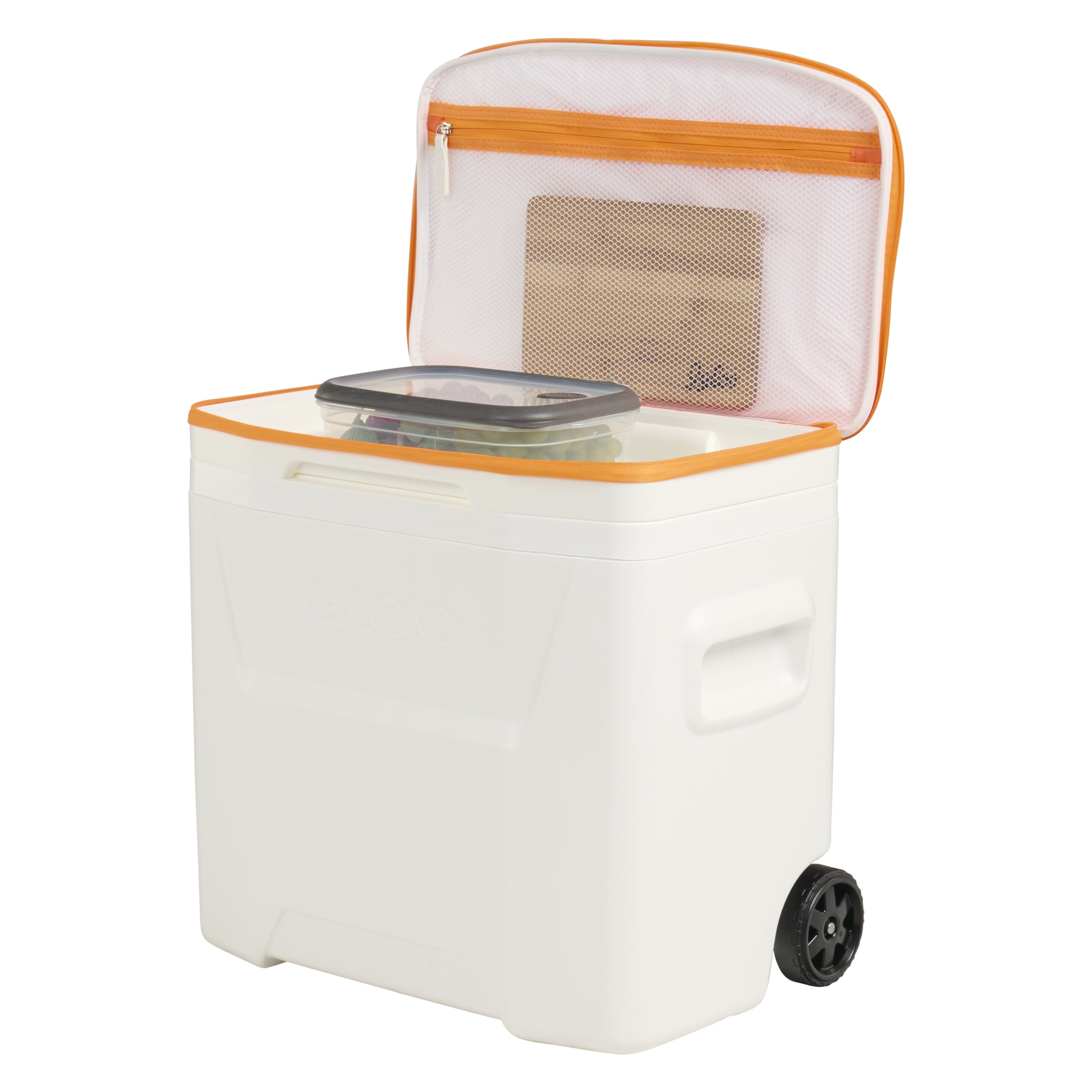 University of Tennessee Volunteers  28 QT Laguna Soft Top Wheeled Cooler by Igloo, White and Orange