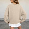 thumbnail image 4 of Women's Oversized Roll Neck Cute Fish Graphic Sweater Vintage Soft Knit Fabric Loose Jumpers Fall Pullover Sweater ﻿ (Beige S), 4 of 5
