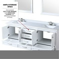 thumbnail image 6 of Double Bath Vanity 80" X 22" - White Quartz Top, 30" Mirrors, Soft Close, To Damage And Stains 80 In. W 22 D 30 Daily Use, 6 of 6