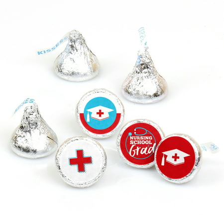 Nurse Graduation - Medical Nursing Graduation Party Round Candy Sticker Favors - Labels Fit Hershey's Kisses