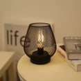 thumbnail image 4 of Juego de 2 linternas LED con jaula de metal, luces decorativas inalámbricas a batería con LED, ideales para bodas, fiestas, patios, eventos en interiores y exteriores, 4 of 5