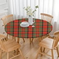 thumbnail image 3 of Red Green Checkerboard Checkered Pattern Round Fitted Tablecloth with Elastic Edge,Dining Table Cover Waterproof,Outdoor Round Tablecloth for Camping,Dining,Indoor and Outdoor, 3 of 7