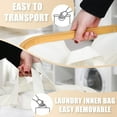 thumbnail image 6 of Bathola Hampers for Laundry Basket with Lid, 160L Extra Large 3 Section Clothes Divided Organizer for Bedroom, Laundry Room, Dirty Clothing Hamper, 6 of 6