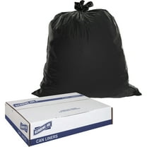 Genuine Joe Heavy-duty Trash Can Liners - Large Size - 45 Gal - 39" Width X 46" Length X 1.50 Mil (38 Micron) Thickness - Low Density - Black - 50/carton