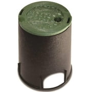 NDS 107BC Valve Box with Overlapping ICV Cover Round Polyolefin Black/Green