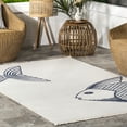 thumbnail image 3 of nuLOOM Sheryl Nautical Indoor/Outdoor Tassel Area Rug, 4' x 6', Blue, 3 of 9