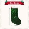 thumbnail image 3 of Rateoe Green Sparkling Print Christmas Stockings,18 Inch Large Christmas Stockings Decoration Ornaments for Holiday Home Fireplace Indoors, 3 of 8