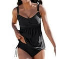 thumbnail image 2 of QunButy Maillots de Bain Tankini pour Femmes Maillot de Bain Deux Pièces Femmes Tankini Maillot de Bain Top Tankini avec Maillot de Bain Court Ventre Contrôle Blouson, 2 of 9