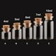 thumbnail image 5 of Inteprter Botellas de vidrio Decoración ligera Regalos Botella de deseos Varios tamaños Vacío DIY Pequeños viales Adornos Boda Vacaciones Almacenamiento y organización del hogar 22*25*12.5, 5 of 6