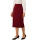 thumbnail image 4 of FALDA LÁPIZ CHIC Estilosa para Mujeres con Cintura Alta y Abertura Trasera para Trabajo y Uso Casual M Rojo Oscuro, 4 of 5