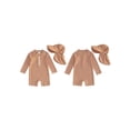 thumbnail image 3 of 2Pcs Baby Boys Rash Guard Swimsuit, Long Sleeve Striped One-Piece Bathing Suit with Sun Hat, UPF 50+ Infant Swimwear, 3 of 10