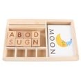 thumbnail image 4 of Wood Alphabet Blocks, 30 Cards Improve Concentration ABC Building Blocks  For School Play, 4 of 8