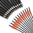 thumbnail image 3 of SAYFUT 20'' Crossbow Arrows/Bolts, Carbon Shaft Crossbow Arrows/ Bolts, Stainless Steel Screw-in Arrowhead Point Removable Tip Arrows, Pack of 12, 3 of 5