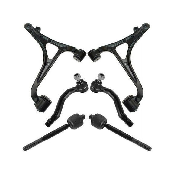 Front Control Arm and Tie Rod End Kit 6 Piece - Compatible with 2003 - 2005 Mercedes-Benz C240 4Matic 2004