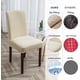 thumbnail image 2 of Funda para silla impermeable de jacquard a cuadros largos, color gris, funda universal para silla, moderna y duradera, adecuada para decoración del hogar, hotel, restaurante, banquete y cocina, 2 of 5