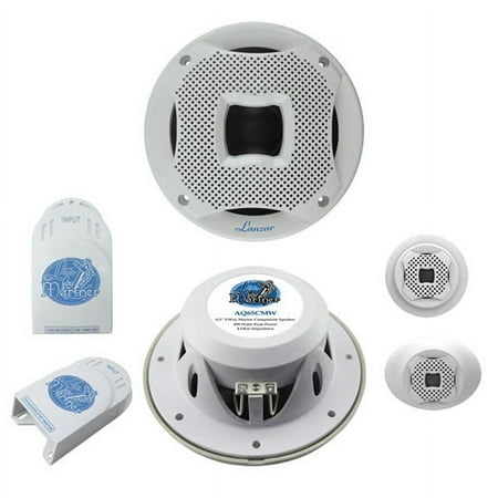 500 Watts 6.5-in 2-Way Marine Component System (Silver Color)