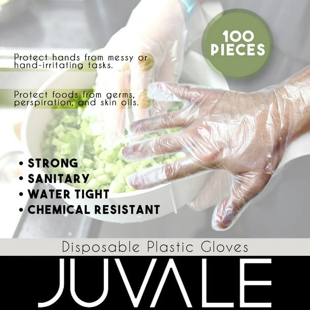 Lot de 500 gants jetables en plastique transparent pour la manipulation des  aliments, la cuisine, le nettoyage, les travaux manuels, la coloration des