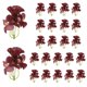 thumbnail image 1 of Flor de Orquídea Artificial para Centro de Mesa con Velas Flotantes, 24 Pcs Relleno de Jarrón de Flores Mini, Rojo Vino, 1 of 6