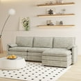 thumbnail image 1 of 108" Modular Chenille Cloud Sectional with Ottoman, Extra-Deep l-Shape Sofa for Living Room & Apartment, 1 of 7