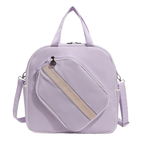 Bolsa de tenis Bolsa de tenis Bolsa de mano Correa de hombro ajustable y extraíble Bolsa para raquetas de tenis Estilo morado A