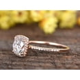 thumbnail image 4 of Antique 1.25 Carat Man made diamond moissanite and Man made diamond moissanite Ring with Cushion Cut with 18k Gold Plating, 4 of 6