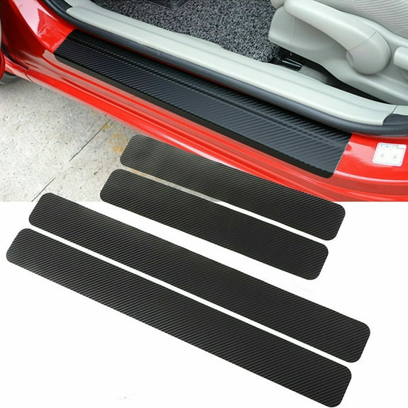 For Honda 3D Carbon Fiber Door Plate Sill Scuff Cover Anti Scratch Sticker 4pcs