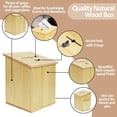 thumbnail image 5 of Wood Charity Donation collection Box Office suggestion Ballot Box With wide slot for envelopes and suggestion comment forms, Pocket and Locking Hinged Lid & Pen for Table Or CountertopRustic-White, 5 of 5