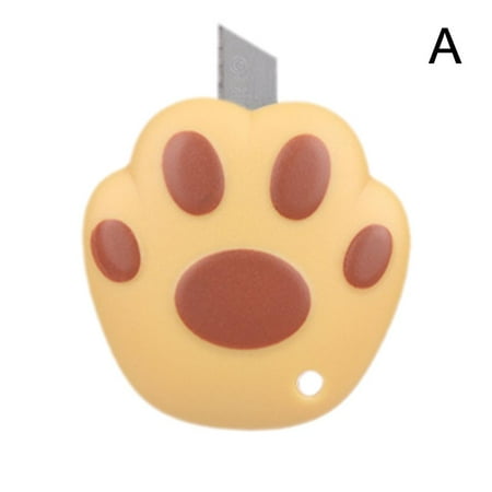 

Yiexson Mini Box Cutter Cat Paw Shaped Utility Knives Retractable Letter Opener Envelope with Carton Slitter Chain Hole Portable Key W0Z7