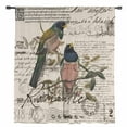 thumbnail image 2 of Vintage Birds Semi Sheer Curtains Drapes for Living Room,Bedroom,French Doors Window 45 Inches Long,Country Envelope Postmark Farmhouse Botancial Rod Pocket Chiffon Curtain Drapery Voile Drape Panel, 2 of 6