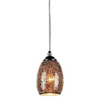 Mini Ceiling Pendant Light with Tempered Glass Shade, Multicolor
