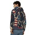 thumbnail image 4 of Kdxio Patriotic Bulldog Art Print Men Hoodies Casual Hoodies for Men with Zip Pockets Full Zip Long Sleeve Sweatshirt Sports Hooded Jacket-Small, 4 of 5